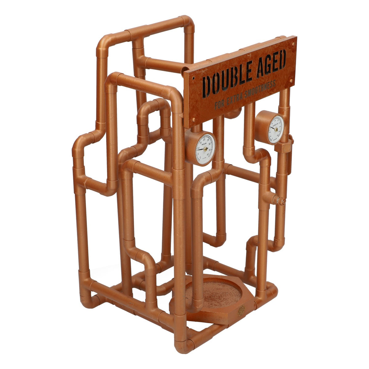 Portabottiglie per whisky Dewars, decorazione in ottone, rame invecchiato due volte, 4,35 kg – Vista 3