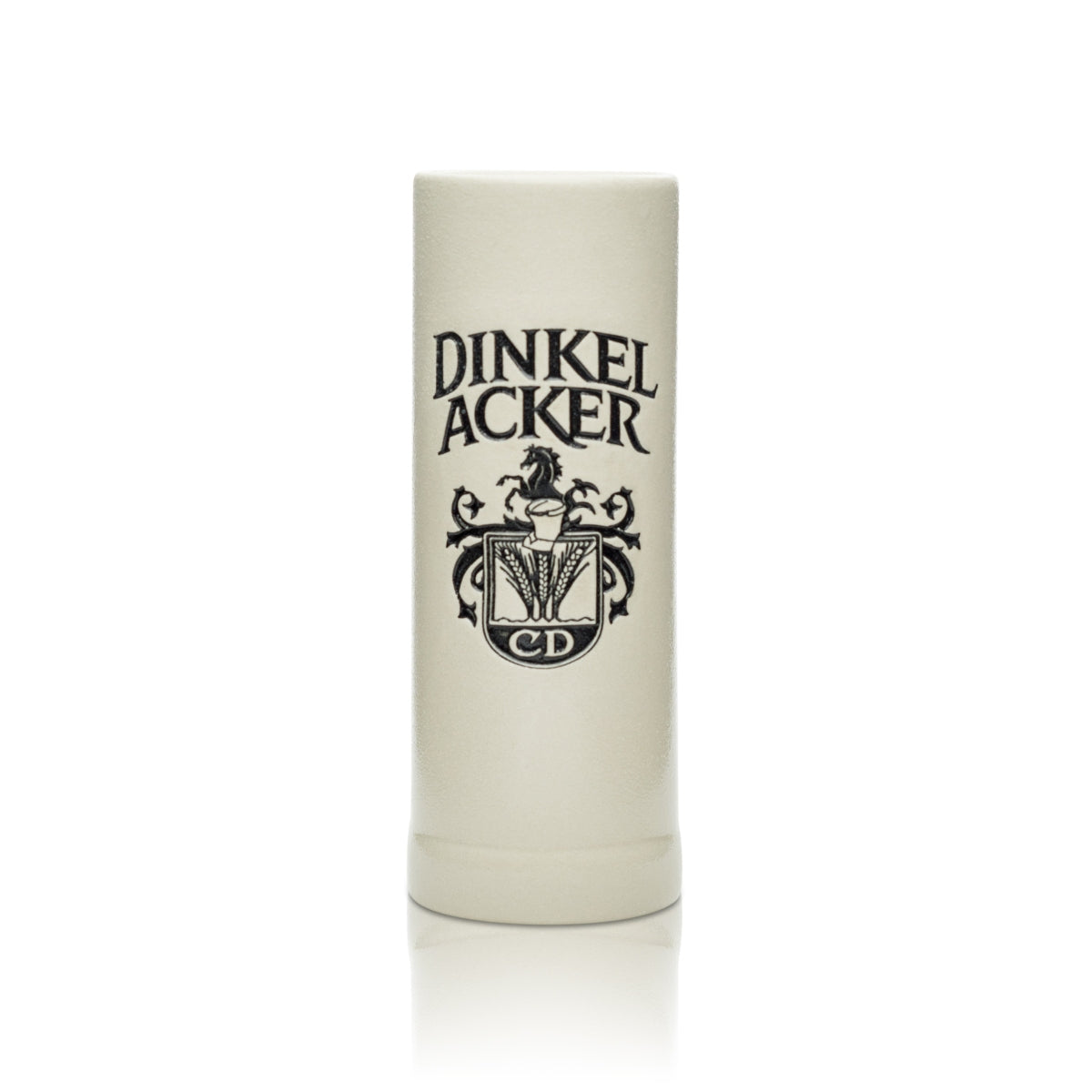 Bicchiere da birra Dinkelacker 0,35 l in terracotta con incisione a rilievo, manico Seidel, bicchieri, boccali, birra