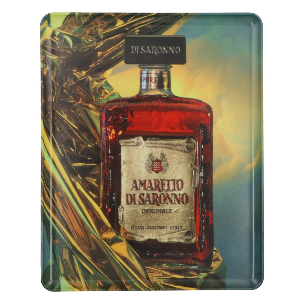 Vassoio per liquori Disaronno  Vassoio da portata  Motivo bottiglie di amaretto  Plastica