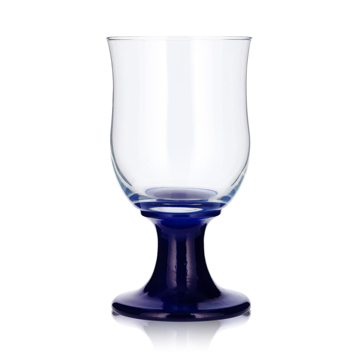 Bicchiere da birra Durobor da 0,36 l, a calice, con fondo blu – Vista 2