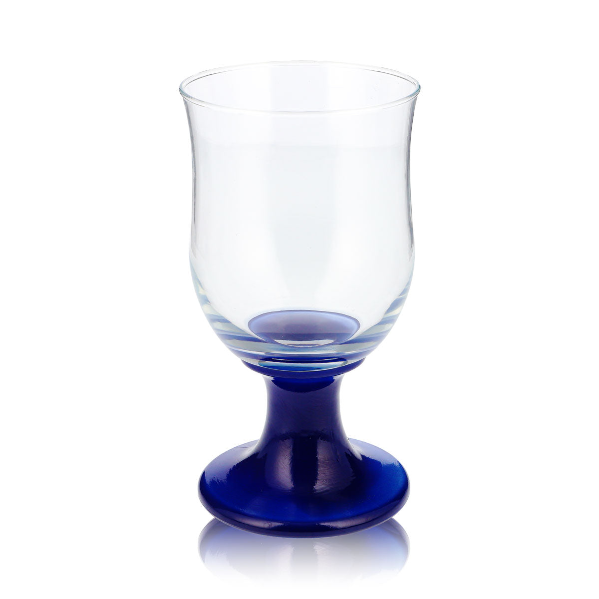 Bicchiere da birra Durobor da 0,36 l, a calice, con fondo blu – Vista 3