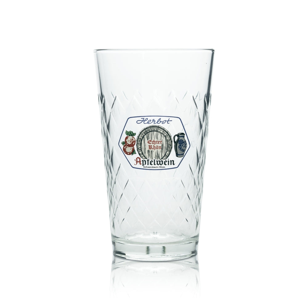 Vaso in vetro Röhn 0,5 l per sidro Longdrink con motivo autunnale in rilievo Frankfur Gerippt