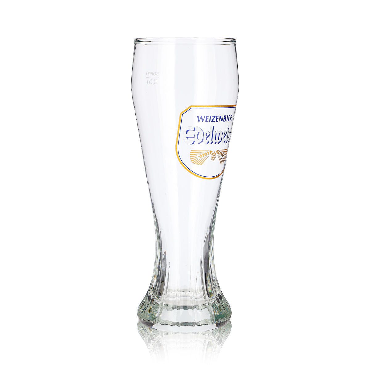 Bicchiere da birra Edelweißbrauerei da 0,5 l, a forma di coppa, per birra di frumento, con motivo in rilievo “Sahm” – Vista 3
