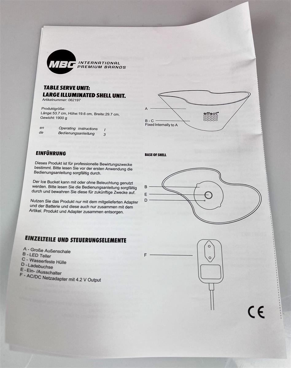 Effect Energy LED Raffredda bottiglie a batteria Contenitore per cubetti di ghiaccio Vaschetta grande rossa nuova – Vista 10