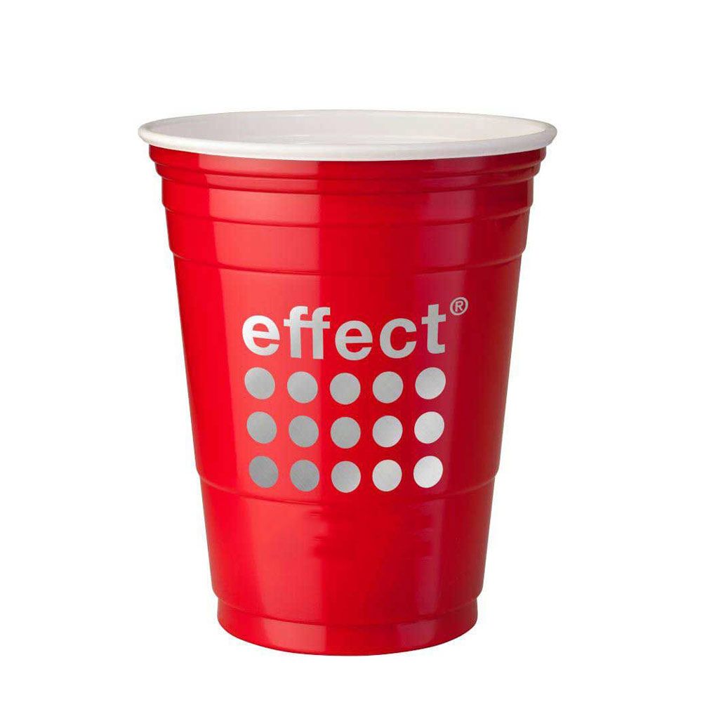 Effetto plastica vetro 0,3 l bicchiere riutilizzabile Red Cup bicchieri da birra pong Beer Energy