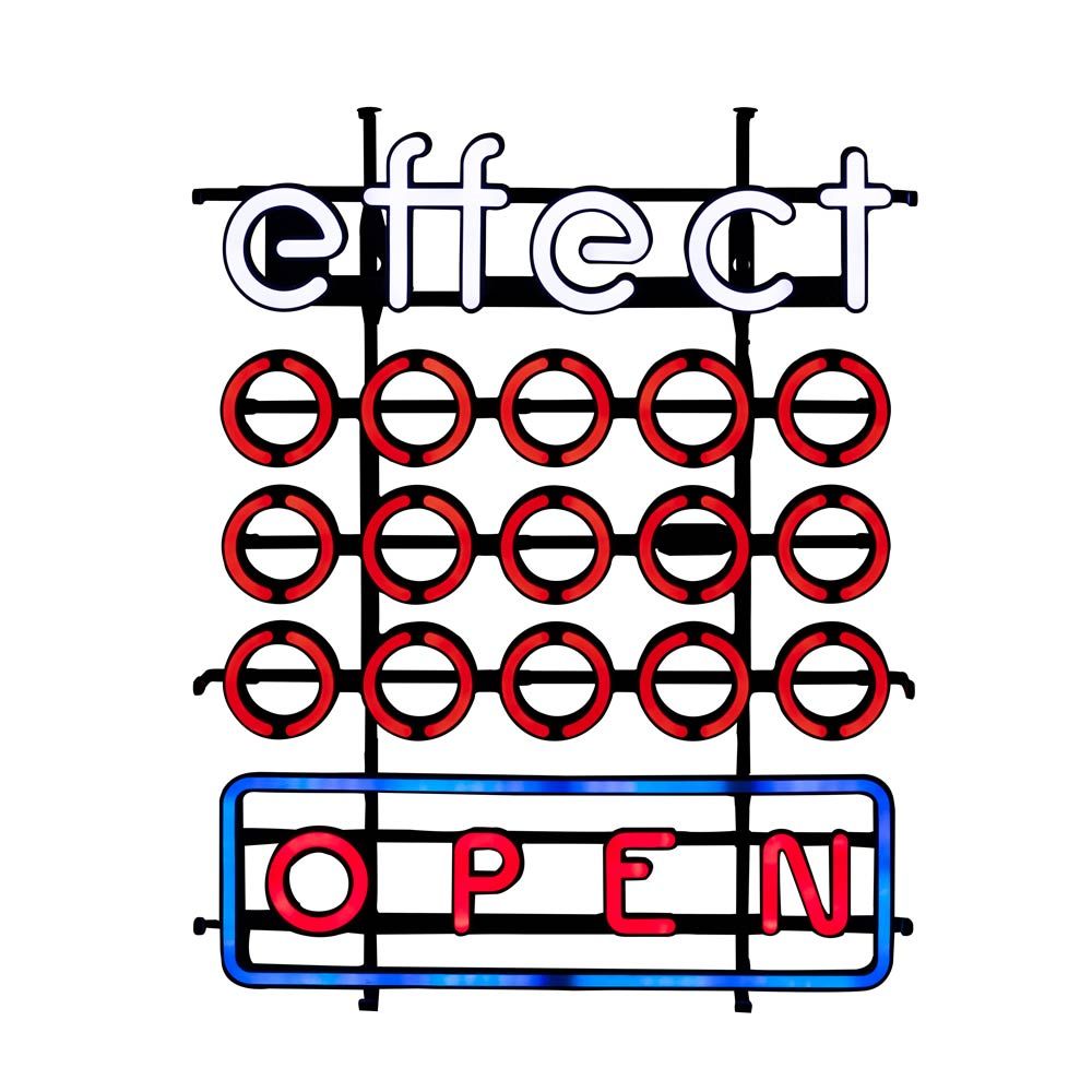Effetto insegna luminosa LED Neon Sign Schild Open Indoor Dimmerabile Display Decorativo Bar – Vista 3
