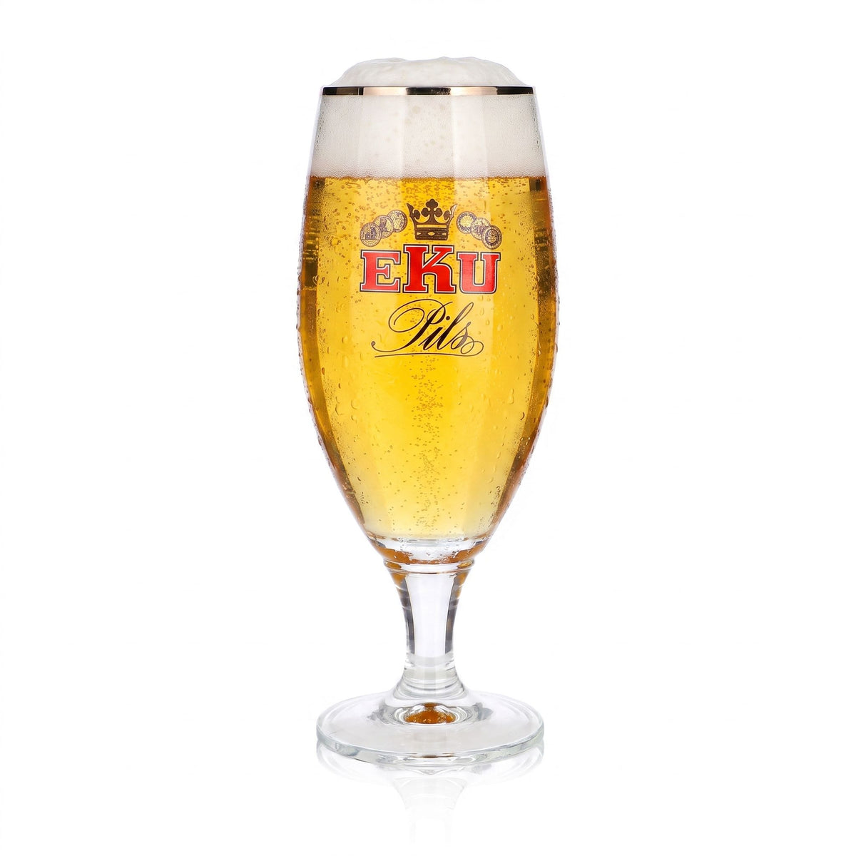 Bicchiere da birra Eku da 0,5 l, a forma di coppa, per Pils, con bordo platinato, Ritzenhoff