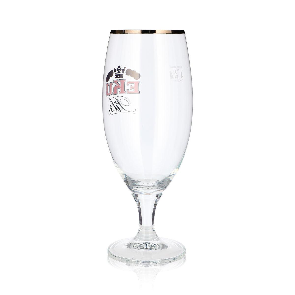 Bicchiere da birra Eku da 0,5 l, a forma di coppa, per Pils, con bordo platinato, Ritzenhoff – Vista 4