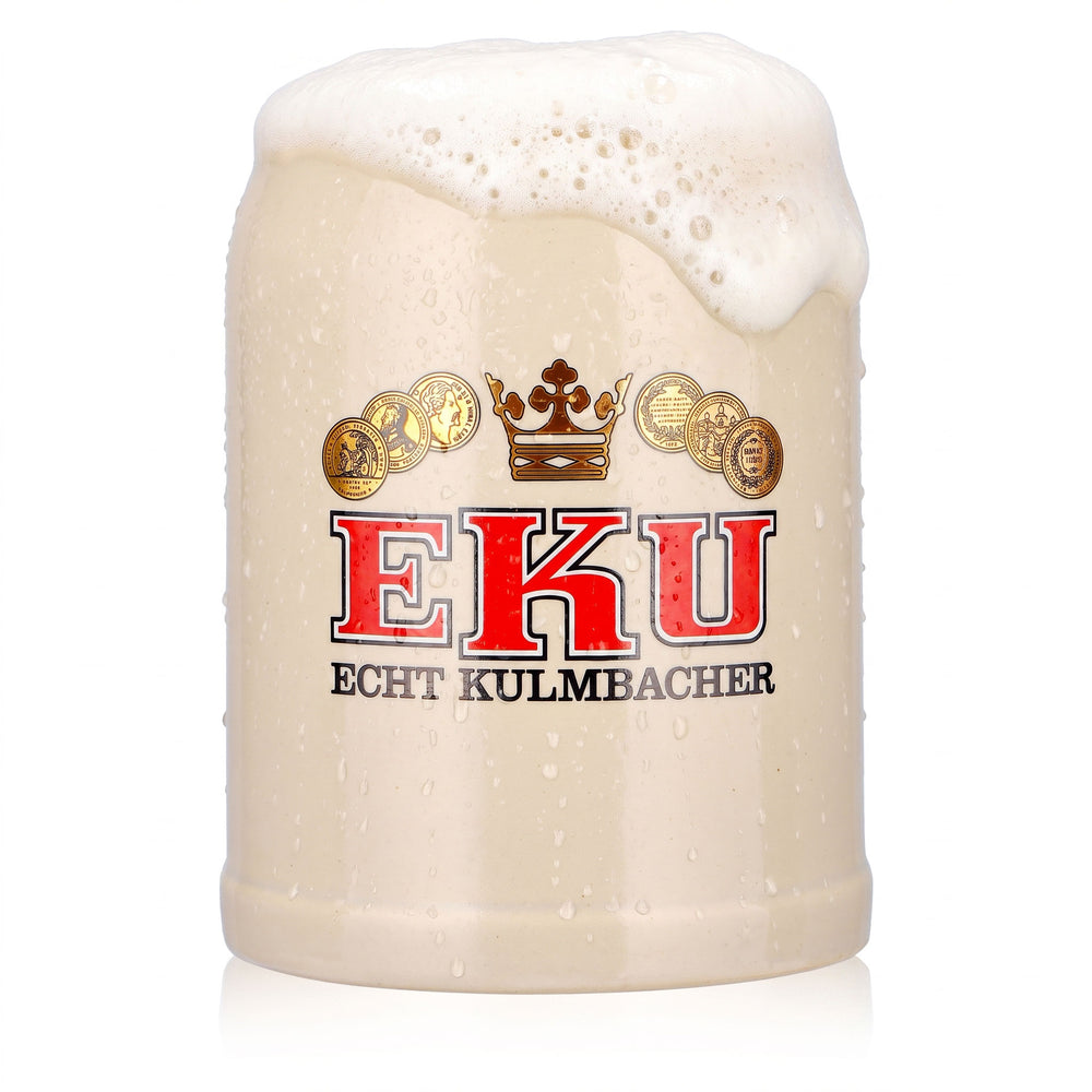 Bicchiere da birra Eku da 0,5 l, boccale in terracotta, vera terracotta di Kulmbach