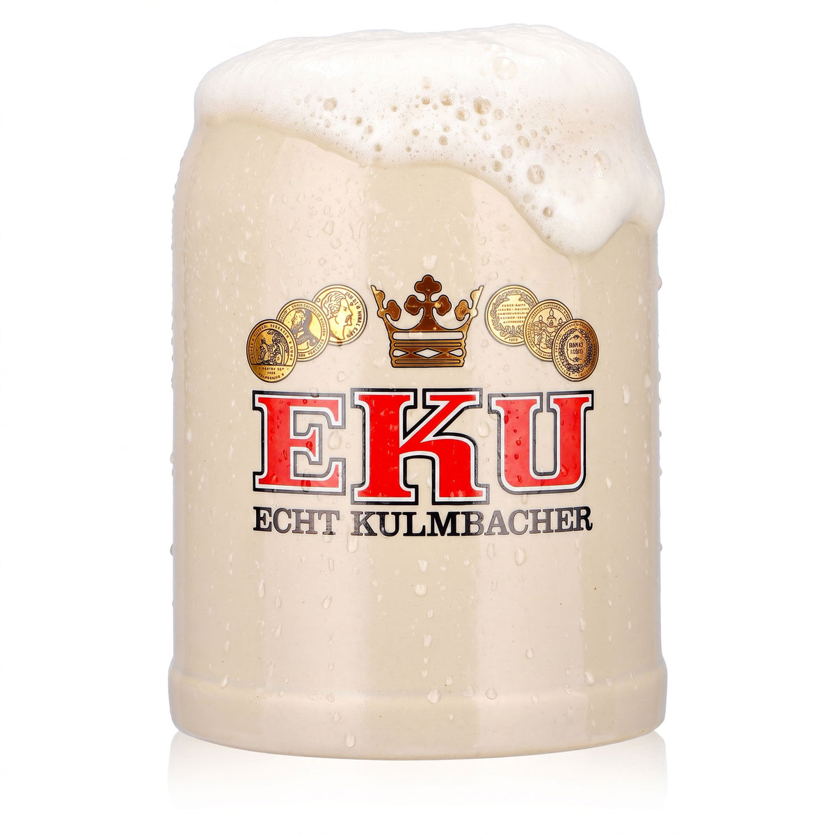 Bicchiere da birra Eku da 0,5 l, boccale in terracotta, vera terracotta di Kulmbach