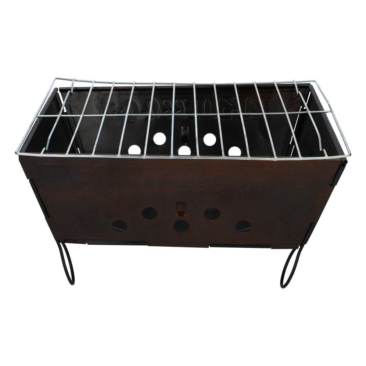 Eku Bier Grill Kompakt: barbecue pieghevole e portatile in metallo nero, ideale per il campeggio – Vista 3