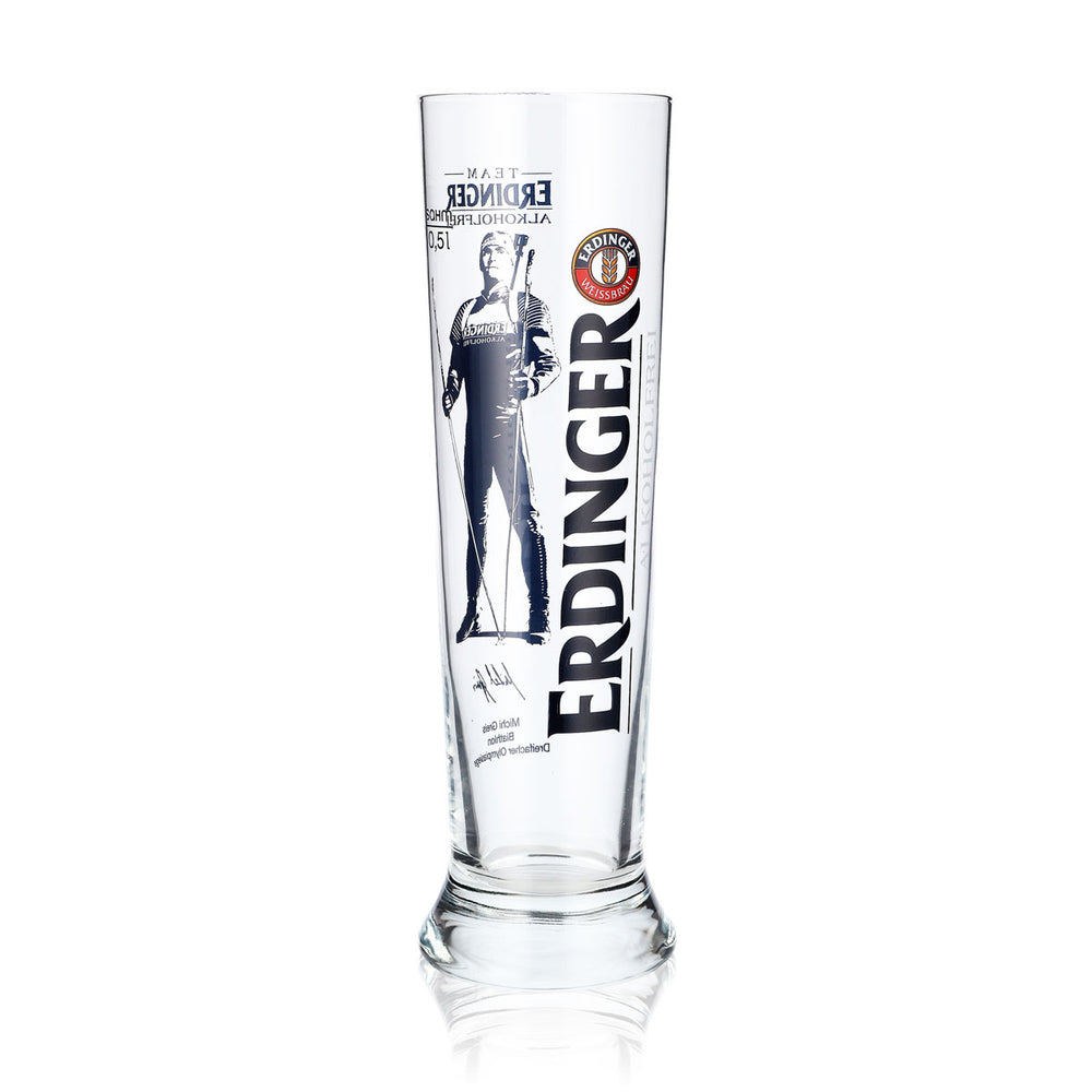 Bicchiere da birra Erdinger da 0,5 l Bicchiere da birra bianca Bicchiere in edizione speciale Michi Greis Senza alcol