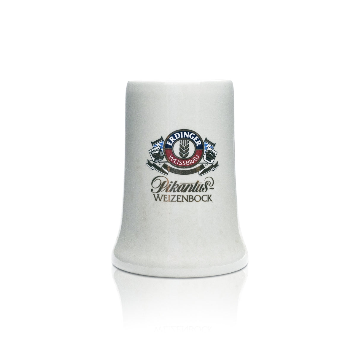 Boccale da birra Erdinger in vetro da 0,5 l, boccale in terracotta, bicchieri Seidel, Pikantus Weizenbock Brau