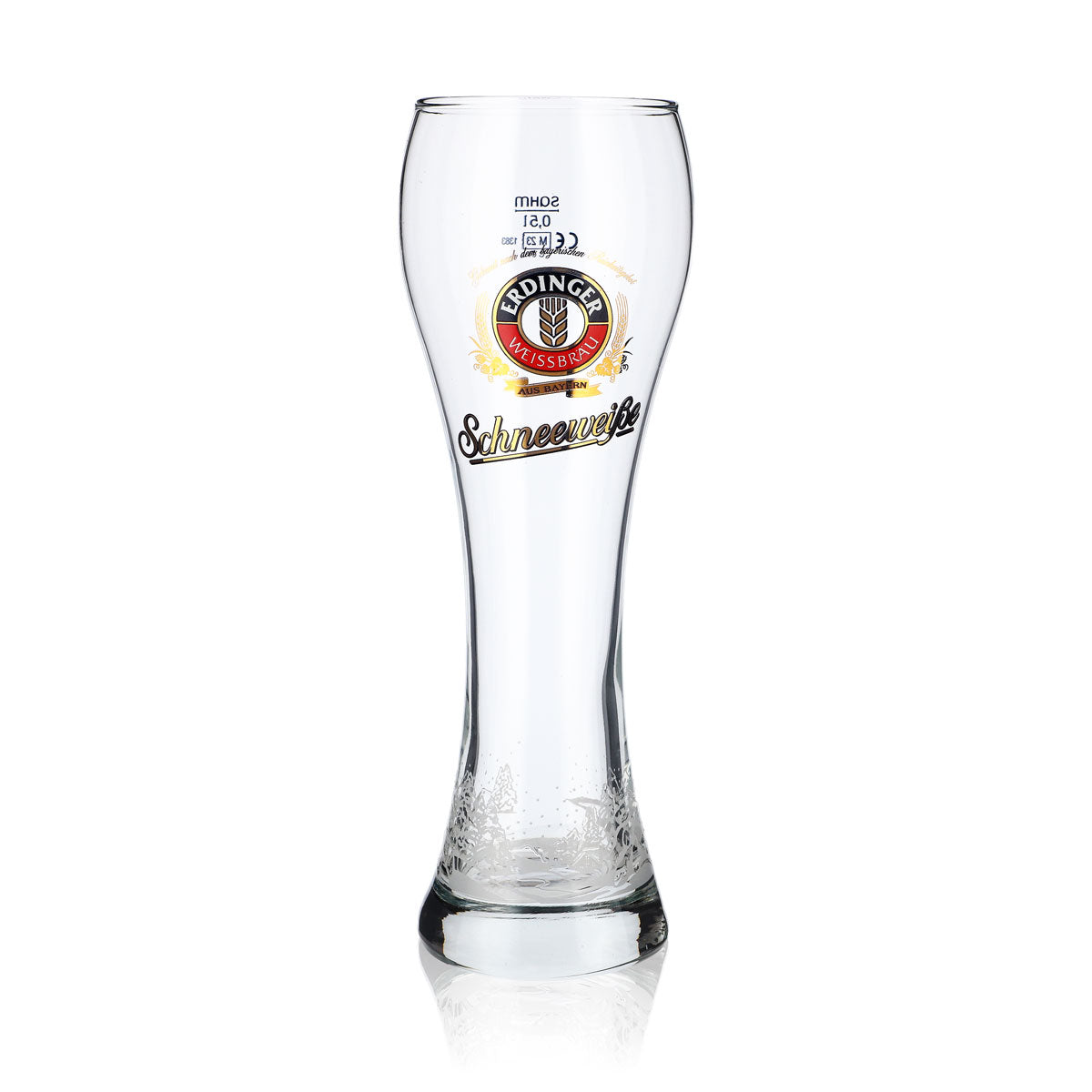 6 bicchieri da birra Erdinger Weissbräu da 0,5 l Bicchieri da birra Bicchiere da birra bianca "Schneeweiße" – Vista 4