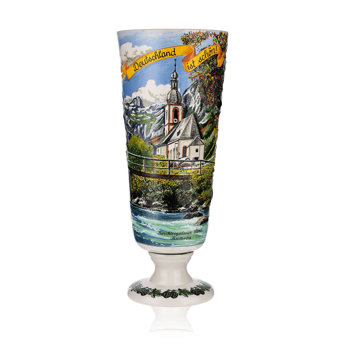 Bicchiere da birra Erdinger Weissbräu 0,5 l, boccale in ceramica edizione Berchtesgardener – Vista 3