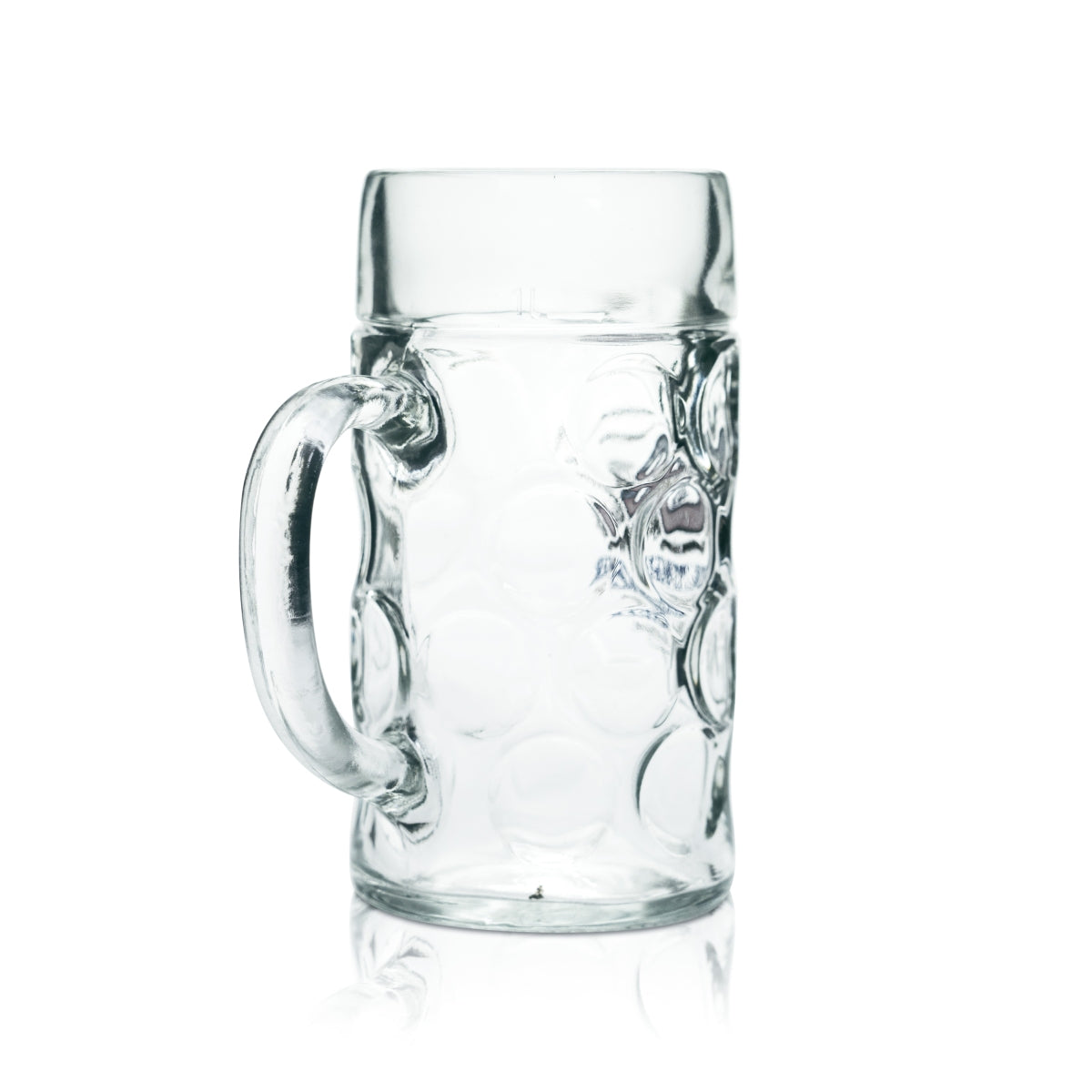 Boccale Erdinger Weißbräu da 1,0 l – boccale in vetro con logo e tacca di misurazione – Vista 2