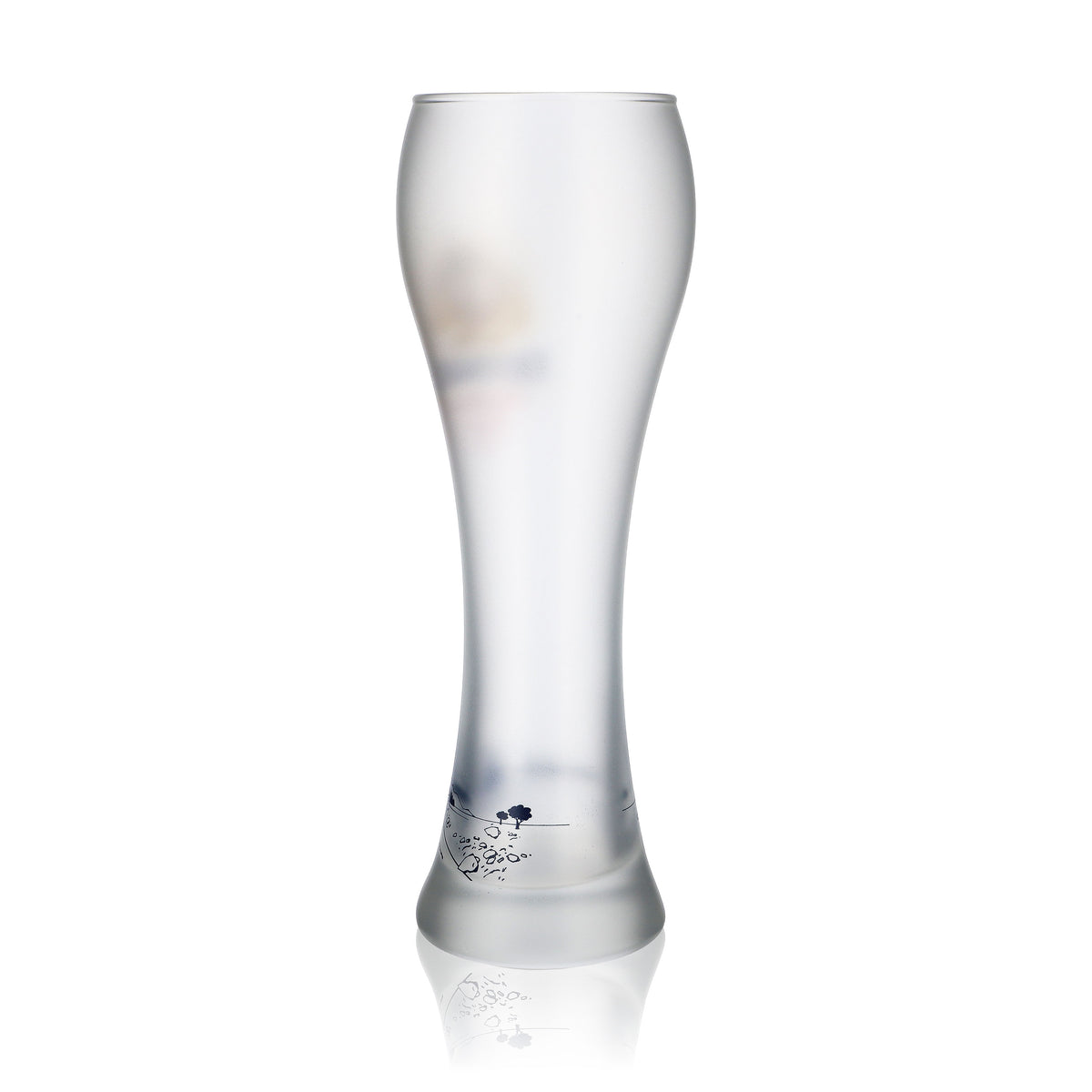 Bicchiere da birra Erdinger Weizenglas 0,5 l opaco "Floßfahrt-Gaudi" Bicchieri da birra satinati bianchi – Vista 3