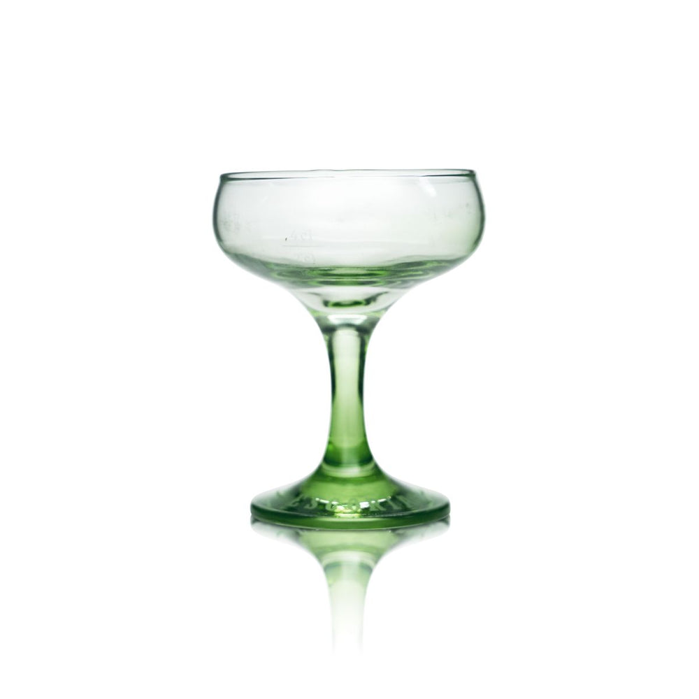Calice Escorial in vetro 0,15 l Coppa Bicchieri da martini Stelo verde Liquore alle erbe