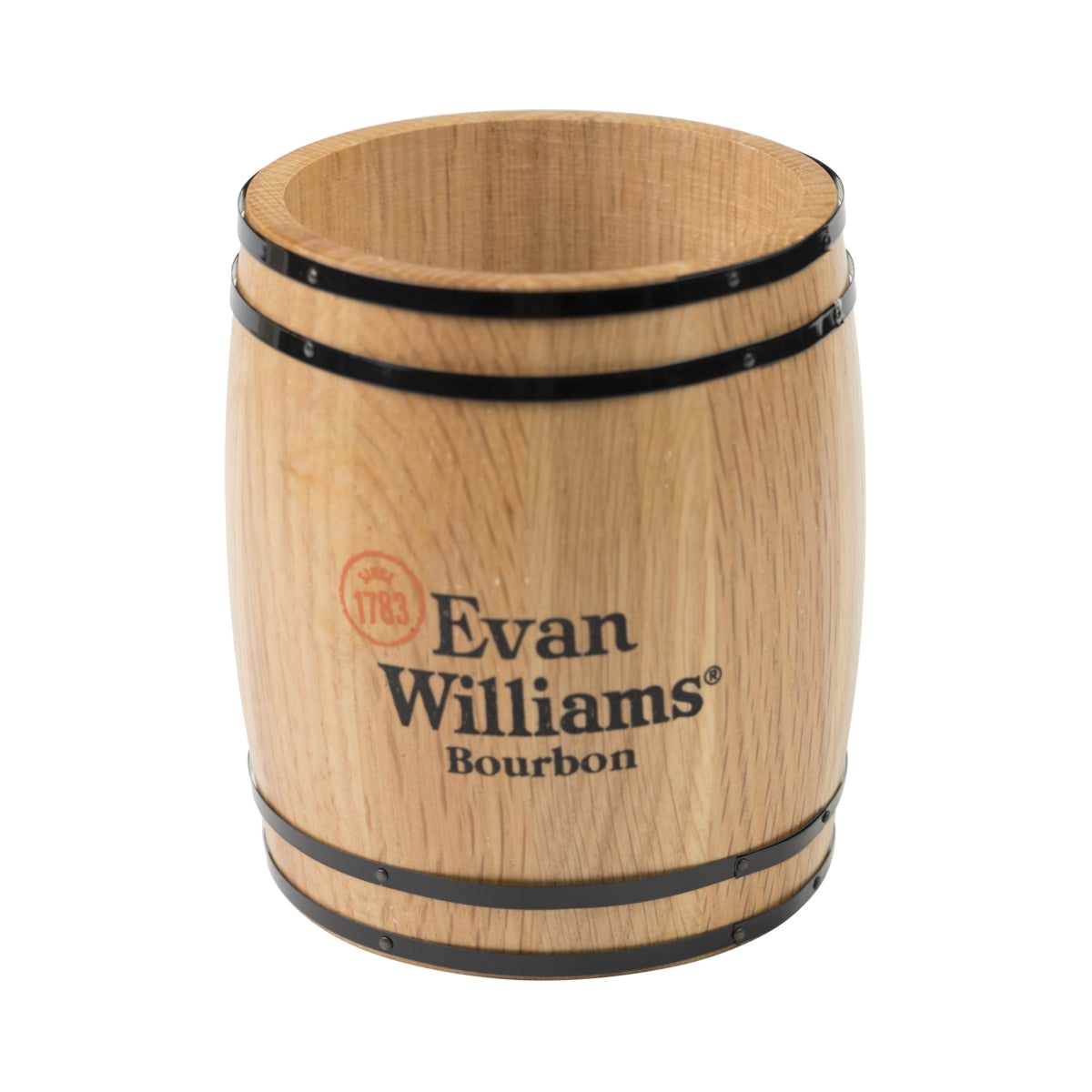Evan Williams Whiskey Set di posate Barile Marrone Legno Gastronomico Supporto Tavolo Butler – Vista 2