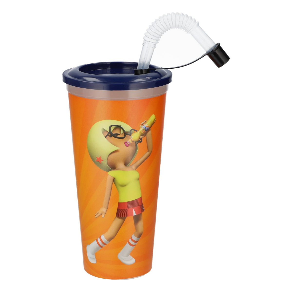 Bicchiere riutilizzabile Fanta da 0,6 l con motivo della cantante, cannuccia Coca-Cola, plastica – Vista 2