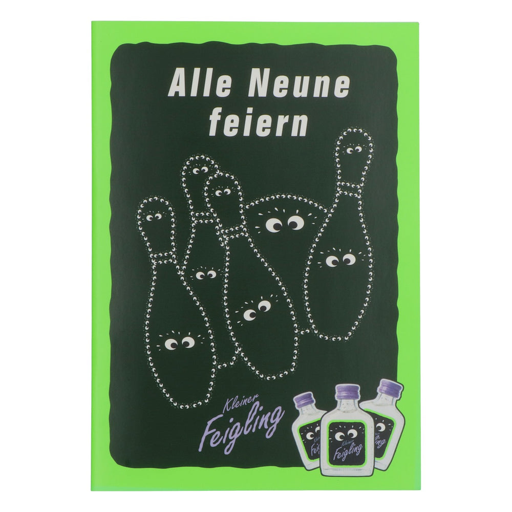 Liquore Feigling Libro dei birilli Libro dei giochi "Alle Neune feiern"