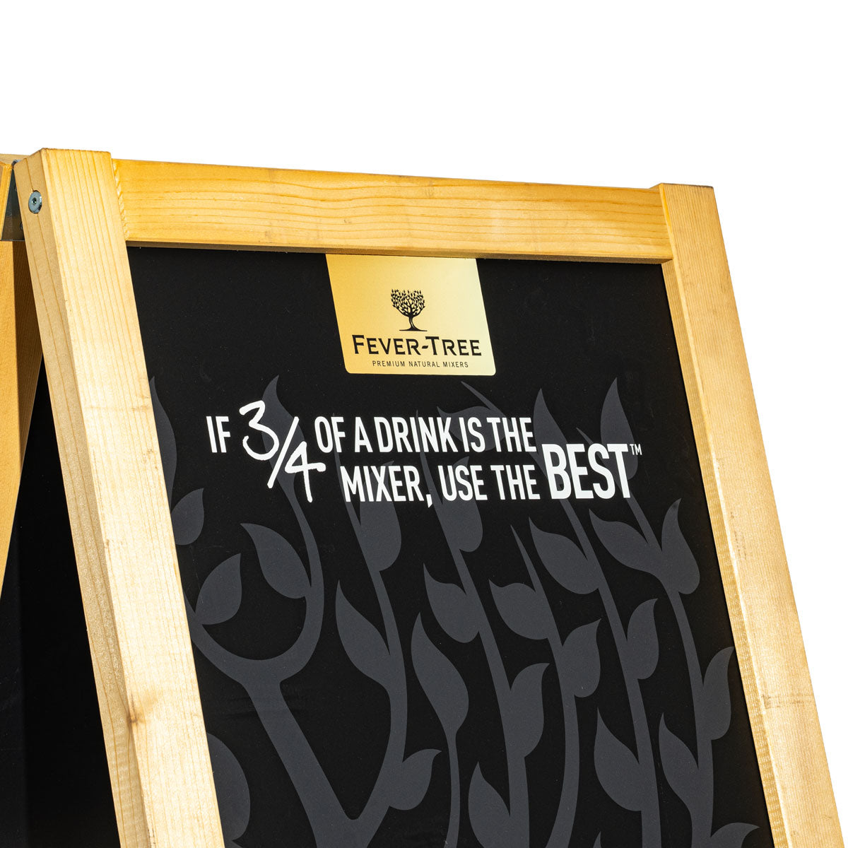 Fever Tree Espositore pubblicitario A Frame con cornice in legno e lavagna in gesso per ristorazione – Vista 4
