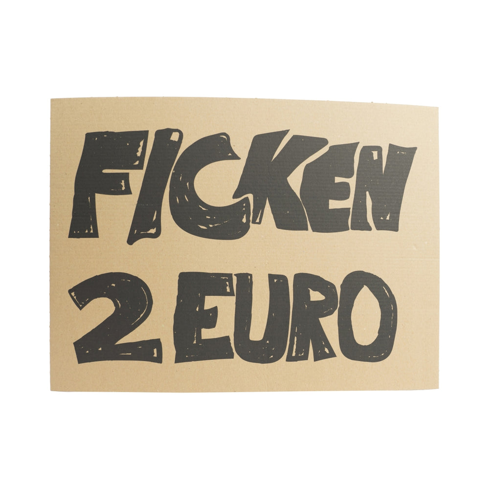 Liquore Ficken Papp Schild Ficken 2 € Festival Party Tavola Segno Decorazione da parete