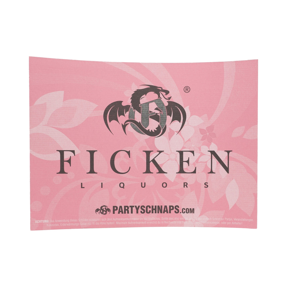 Liquore Ficken Papp Cartello rosa con logo Festival Parete Tavola Party Gag Camping Segno