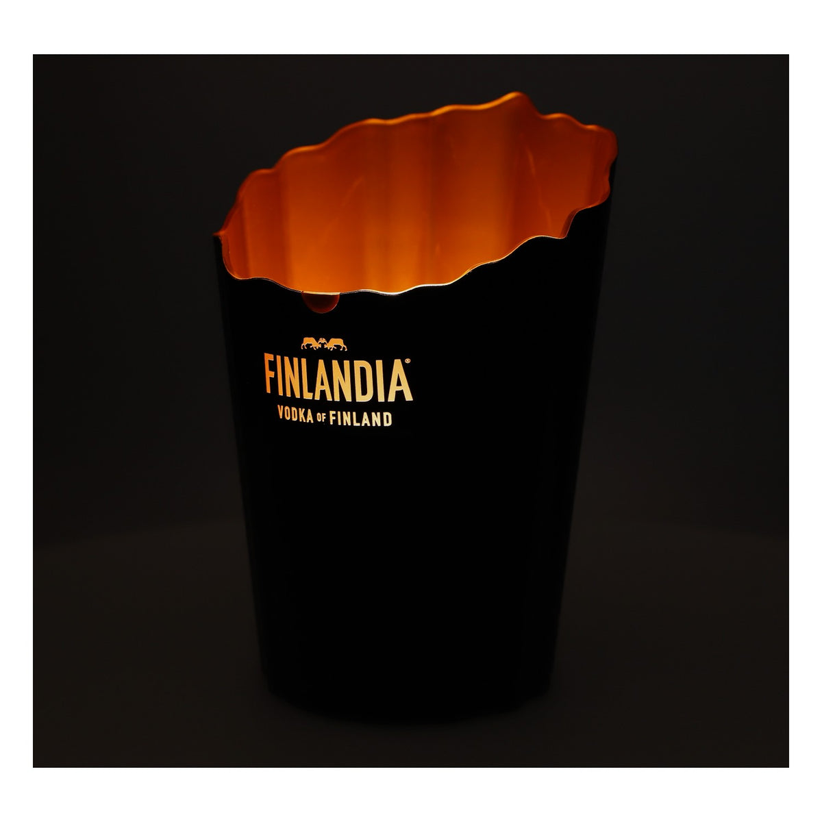 Finlandia Vodka Raffredda bottiglie Raffredda bottiglie Contenitore per cubetti di ghiaccio LED Singolo Blu interno rame – Vista 2