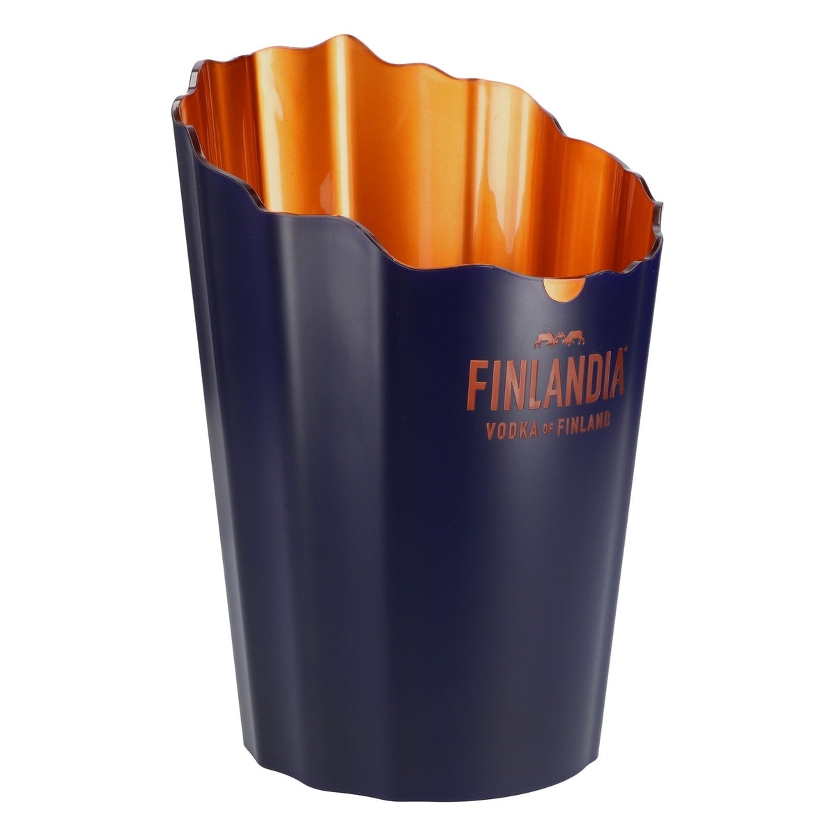 Finlandia Vodka Raffredda bottiglie Raffredda bottiglie Contenitore per cubetti di ghiaccio LED Singolo Blu interno rame – Vista 5