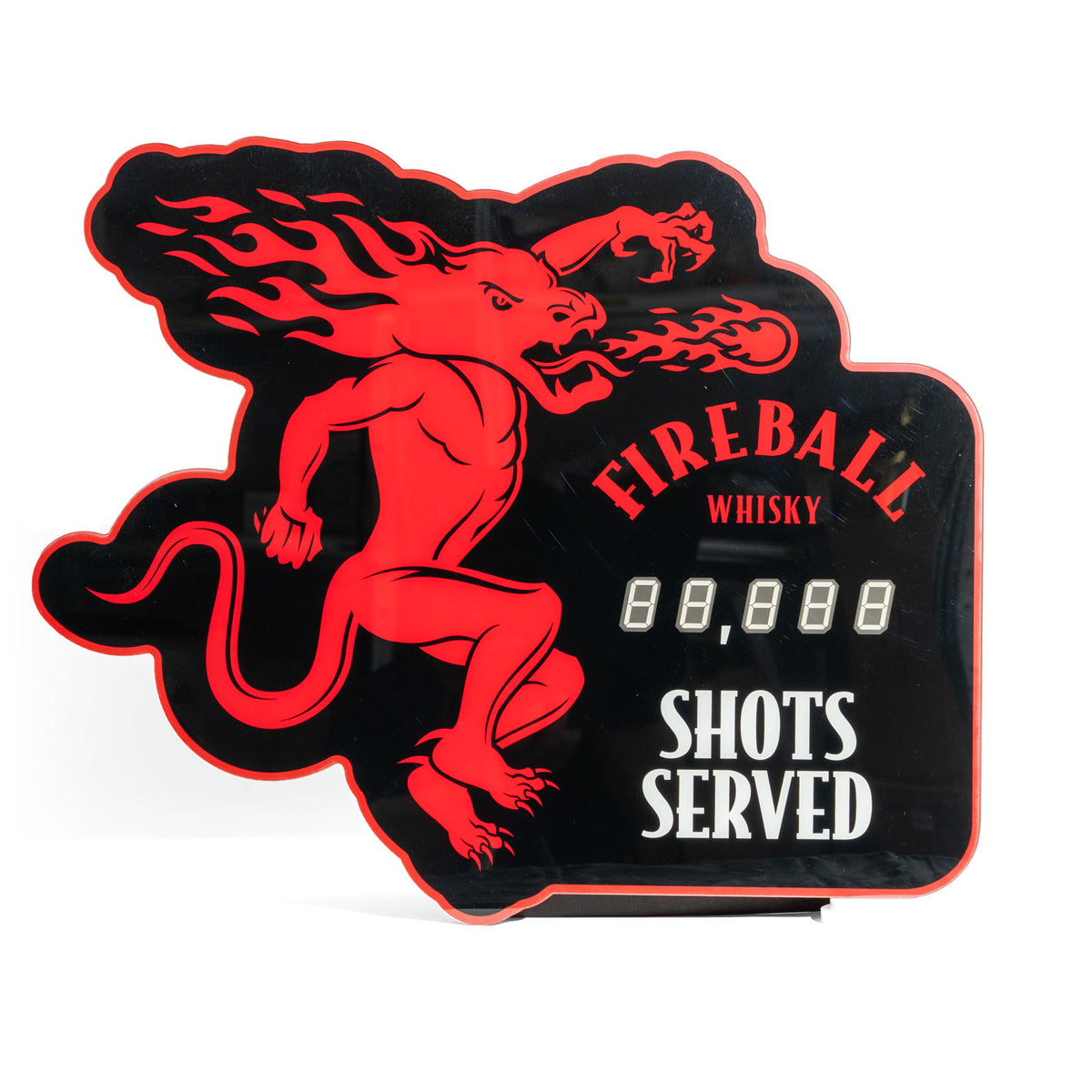 Fireball Insegna luminosa LED Wallsign Targhetta da parete Shots served Counting Decorazione da bar – Vista 2