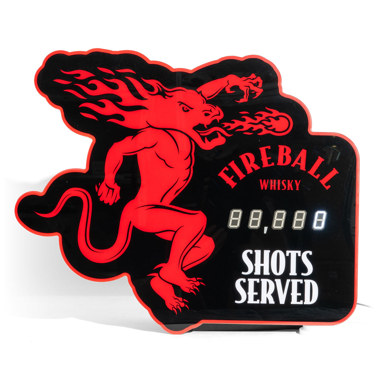Fireball Insegna luminosa LED Wallsign Targhetta da parete Shots served Counting Decorazione da bar – Vista 4
