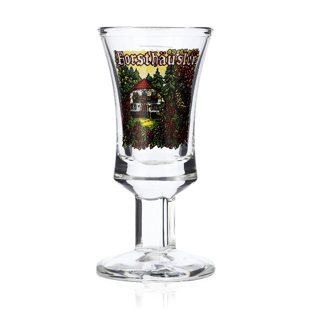 Grappa Forsthäusler bicchierino da 2 cl  Logo Haus Rittmeister hoch Stamper Böckling