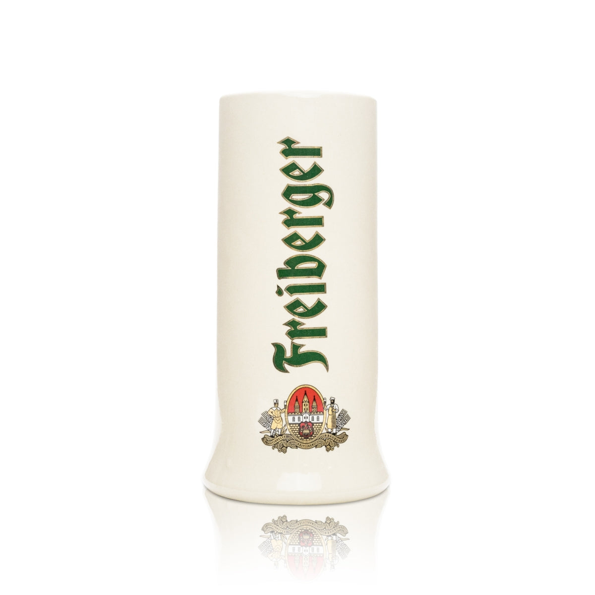Bicchiere da birra Freiberger 0,5 l in terracotta, boccale Humpen Seidel, Sassonia, birrificio, bar