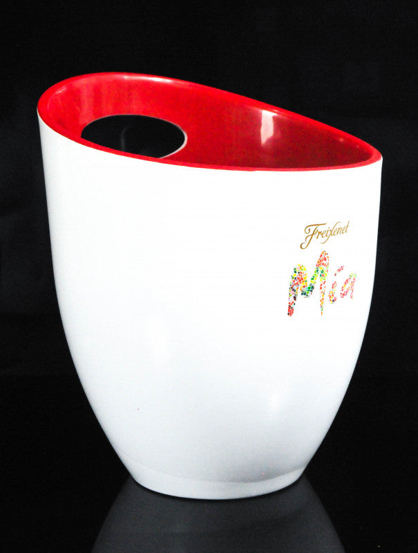 Freixenet: refrigeratore per spumante in acrilico, contenitore per il ghiaccio, refrigeratore per bottiglie, bianco e rosso, accessori da bar – Vista 2