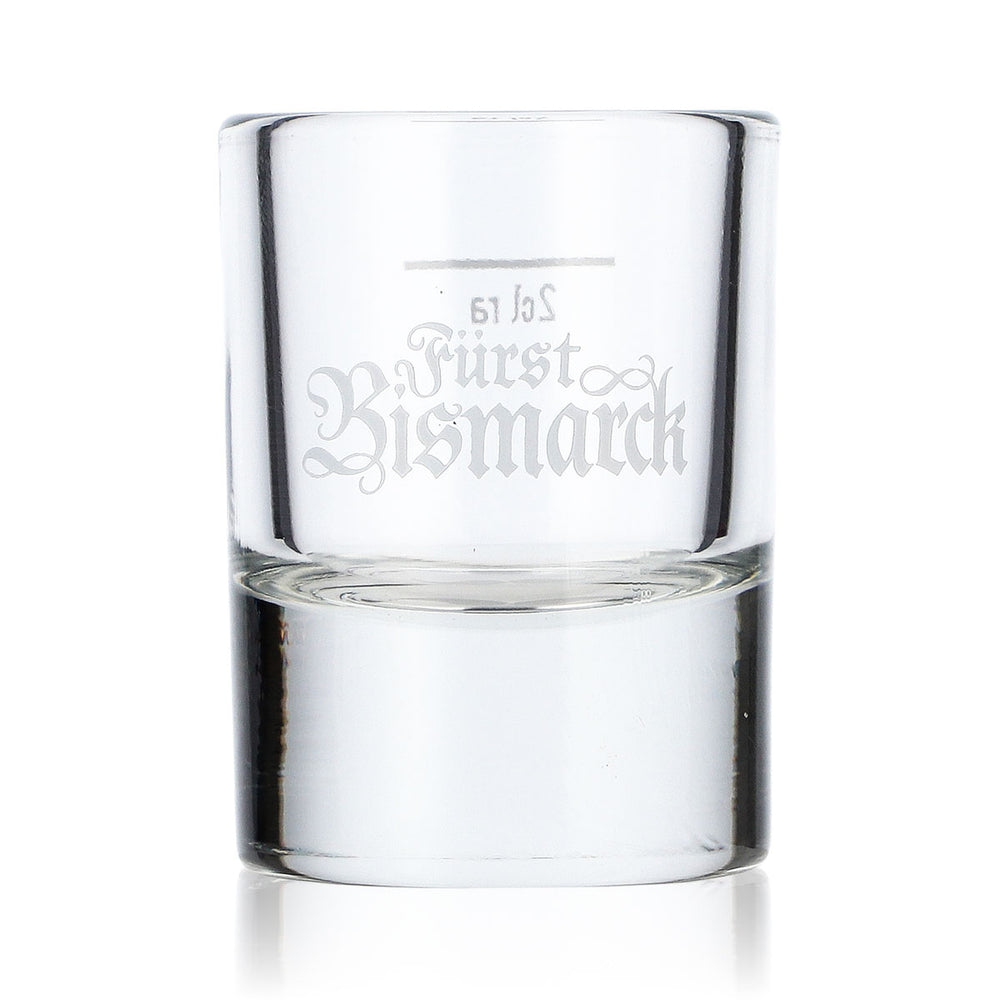 Bicchiere da grappa “Fürst Bismarck” da 2 cl con baffi incisi sul fondo, bicchierino da shot, bicchierino da grappa