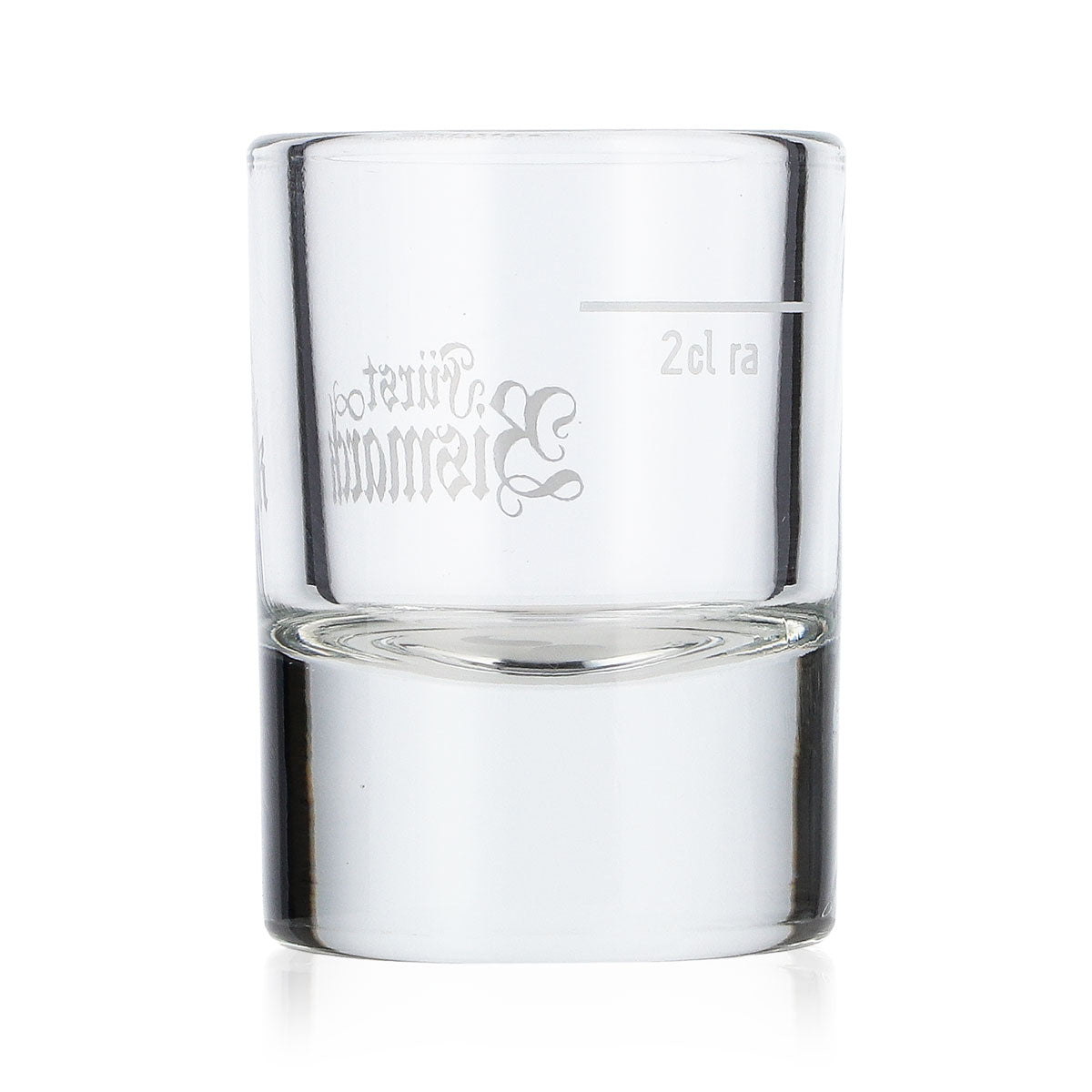 Bicchiere da grappa “Fürst Bismarck” da 2 cl con baffi incisi sul fondo, bicchierino da shot, bicchierino da grappa – Vista 3
