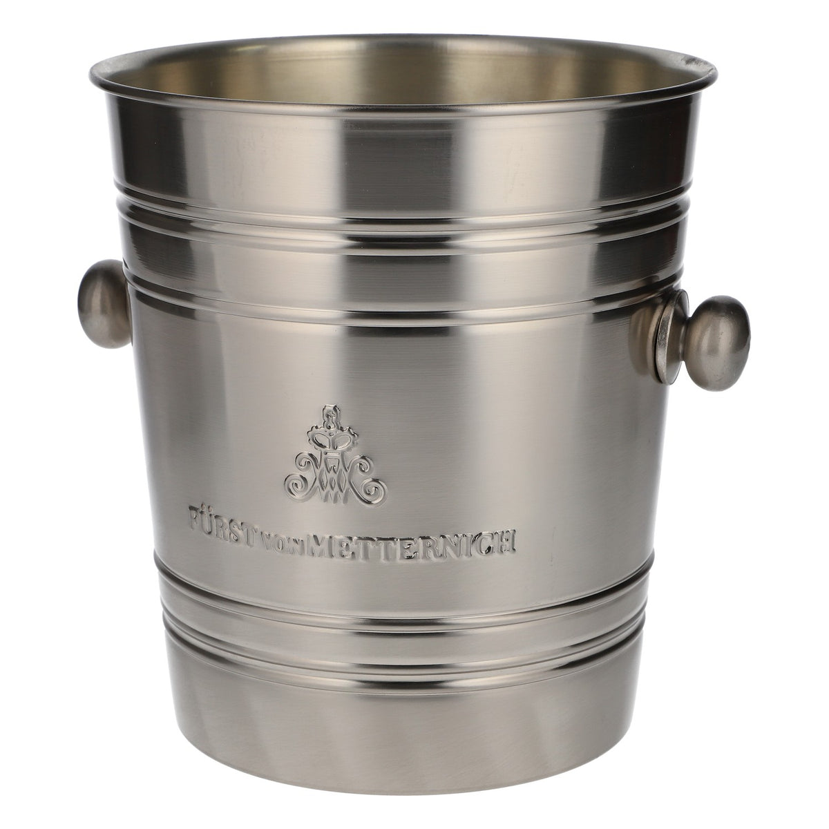 Secchiello per spumante Fürst von Metternich, refrigeratore per bottiglie, contenitore per ghiaccio in acciaio inossidabile, argento – Vista 4