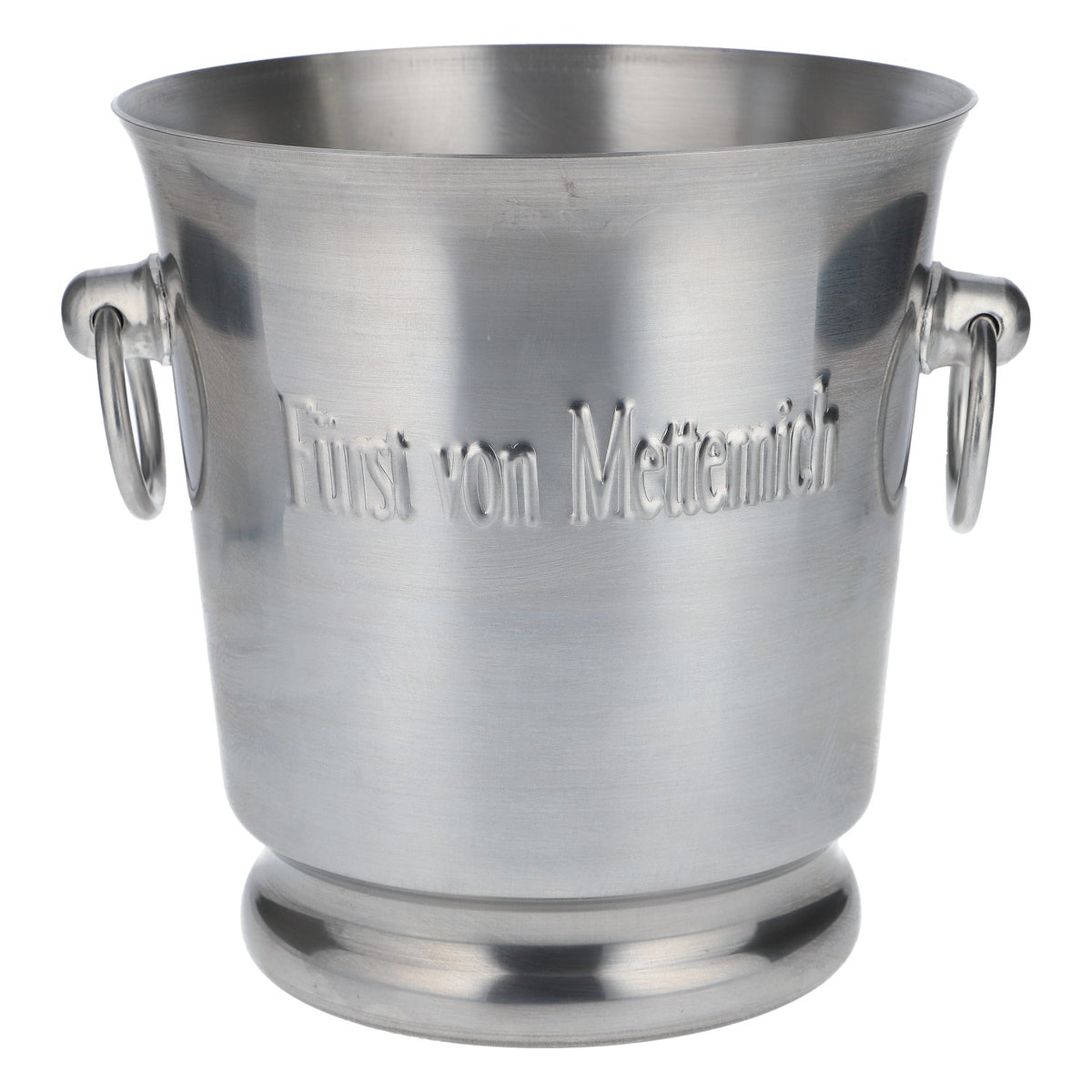 Secchiello per champagne "Fürst von Metternich" in metallo argentato con manico