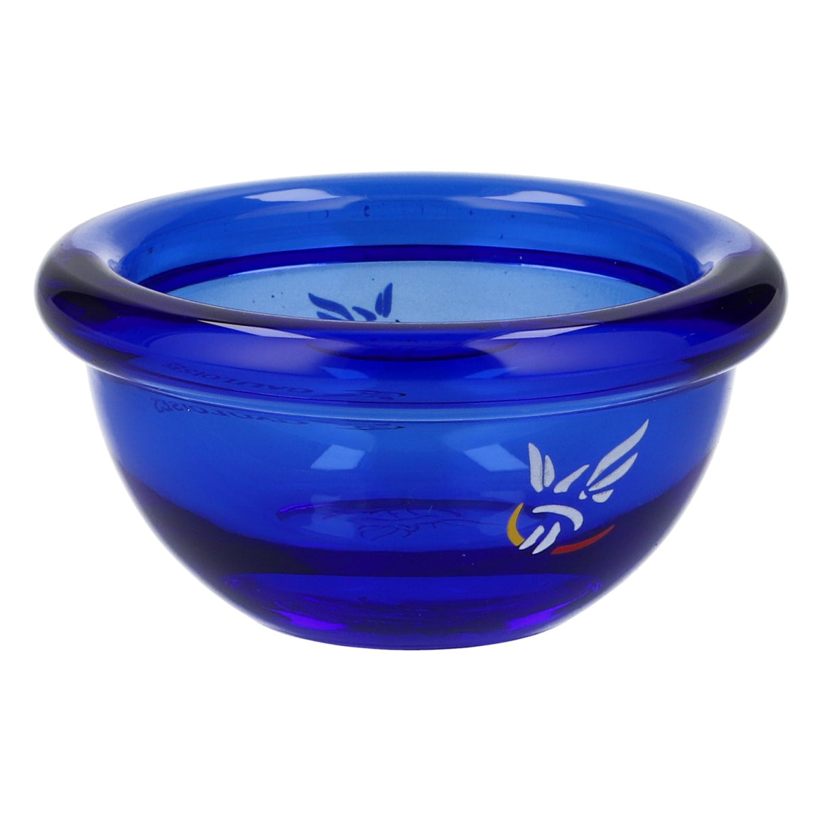 Posacenere Gauloises in vetro con logo MINI, rotondo, blu – Accessorio da bar, oggetto da collezione – Vista 3