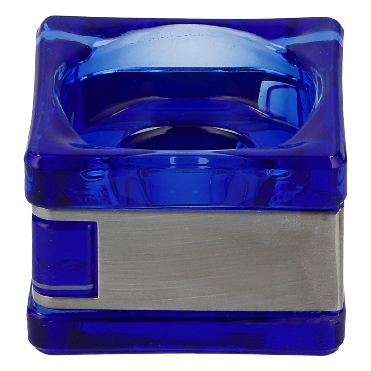 Lanterna per candeline Gauloises in vetro blu, 5x5x4 cm, oggetto da collezione e decorazione – Vista 3