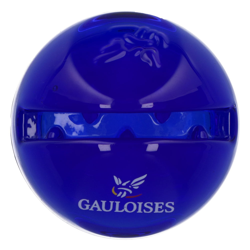 Espositore da tavolo Gauloises, porta-menu in vetro blu, accessori da bar in stile retrò