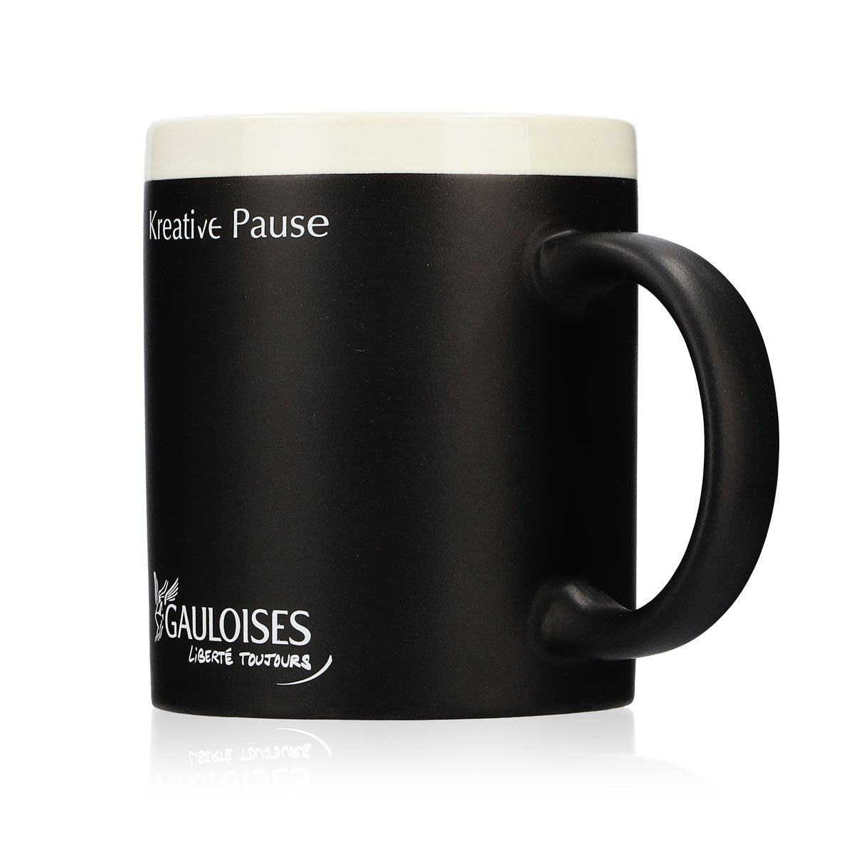 Bicchiere Gauloises Zigaretten 0,31 l nero personalizzabile con gessetto – Vista 4