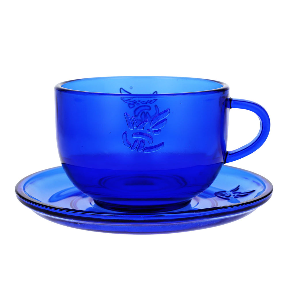 Gauloises sigarette Tazza da caffè in vetro Tazza da tè con piattino Set da 2 pezzi