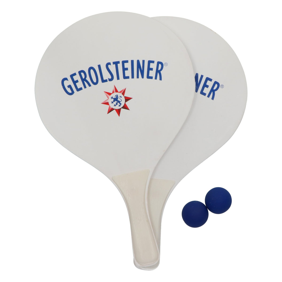 Set pallone da spiaggia Gerolsteiner Acqua Gioco Tennis da spiaggia 2 racchette 2 palline