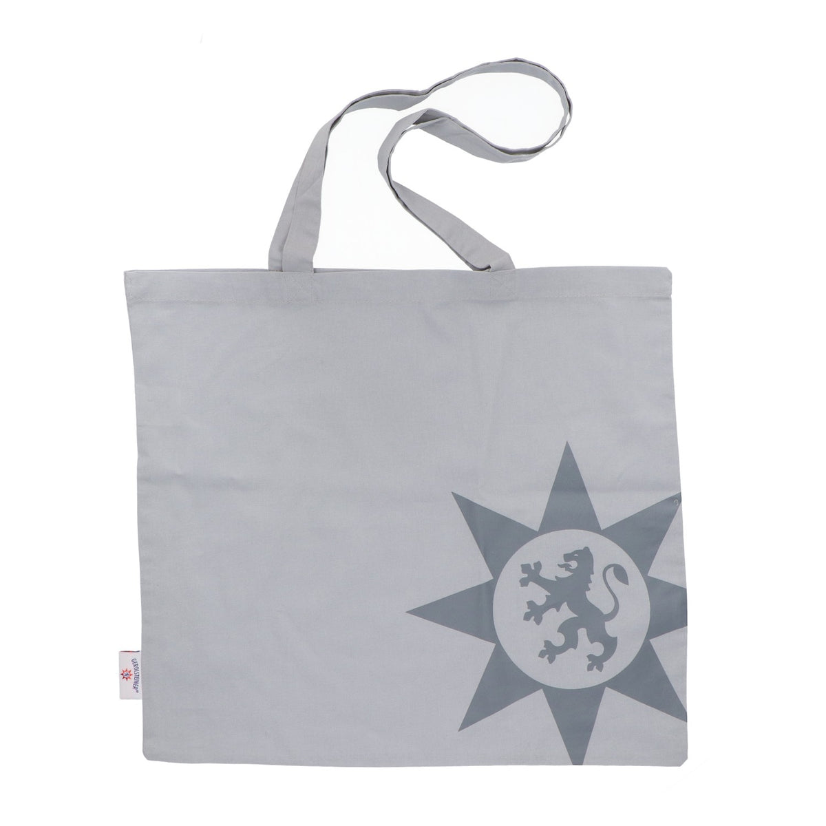 Borsa per la spesa in tela di cotone Gerolsteiner Wasser, colore grigio chiaro