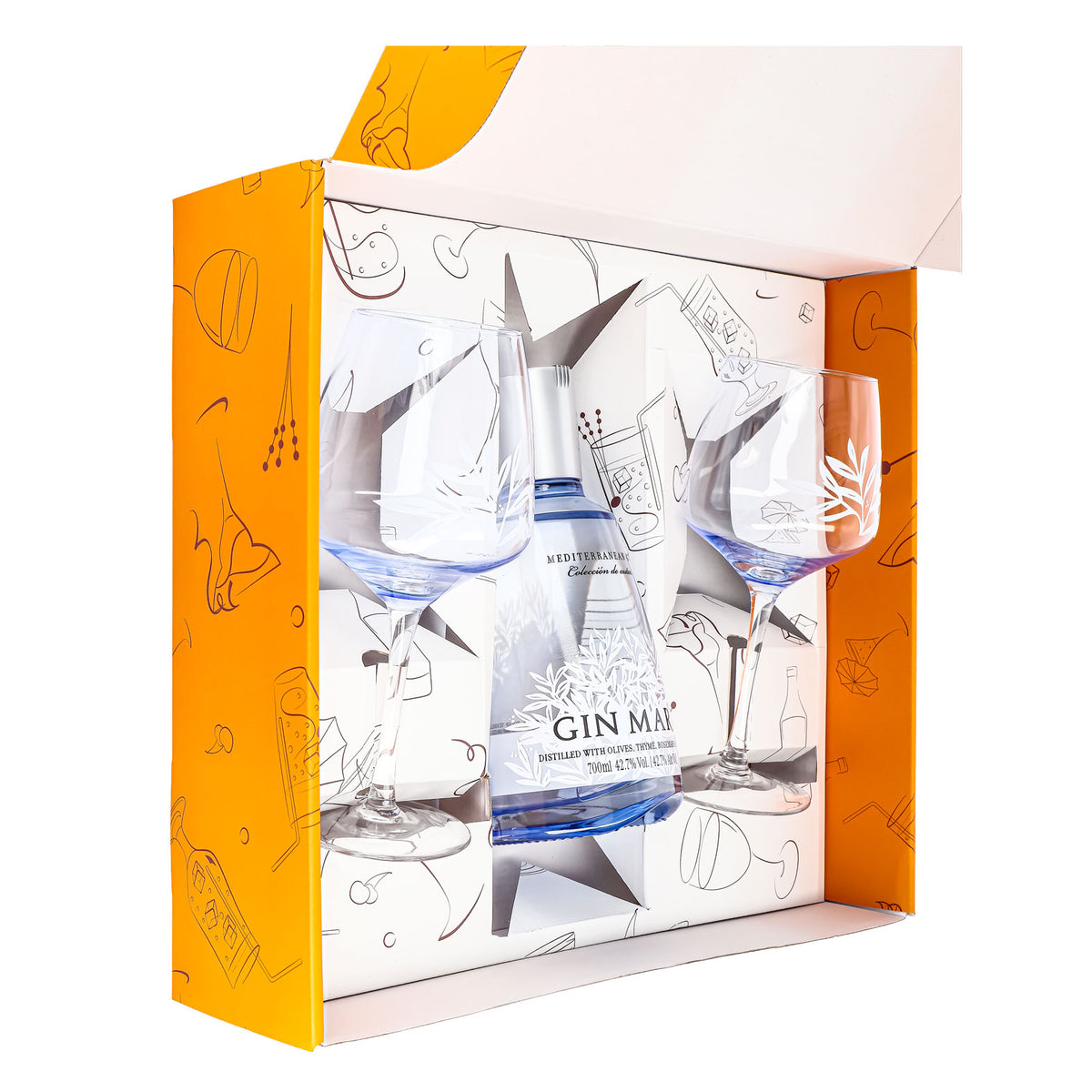 Set regalo Gin Mare 0,7 l 42,7% + bicchiere a palloncino Copa I Orange – Vista 5