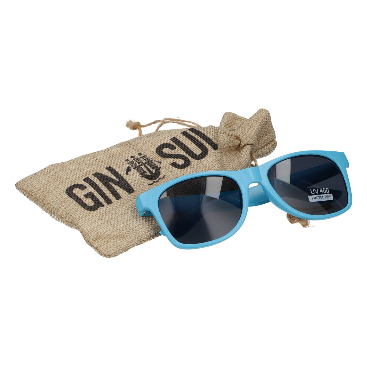 Occhiali da sole Gin Sul Gin, nuovi, in plastica, blu – Vista 5