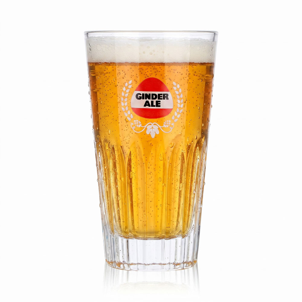 Bicchiere da birra Ginder Ale da 0,37 l con motivo in rilievo