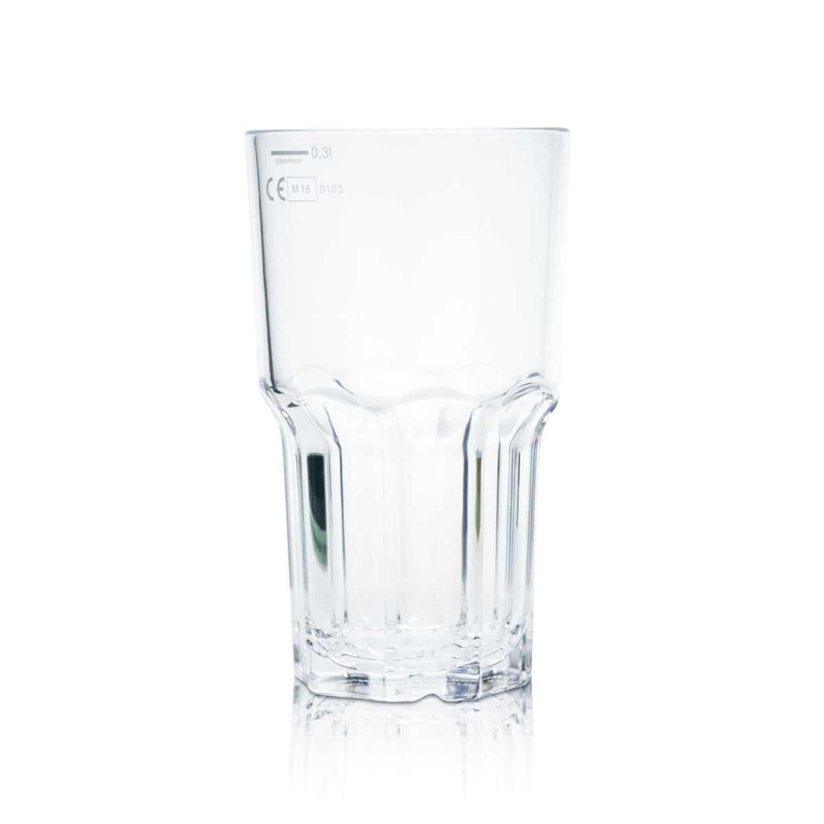 6x glass4ever Bicchiere in vetro 0,32 l Plastica Bicchieri riutilizzabili Infrangibili Granity – Vista 3